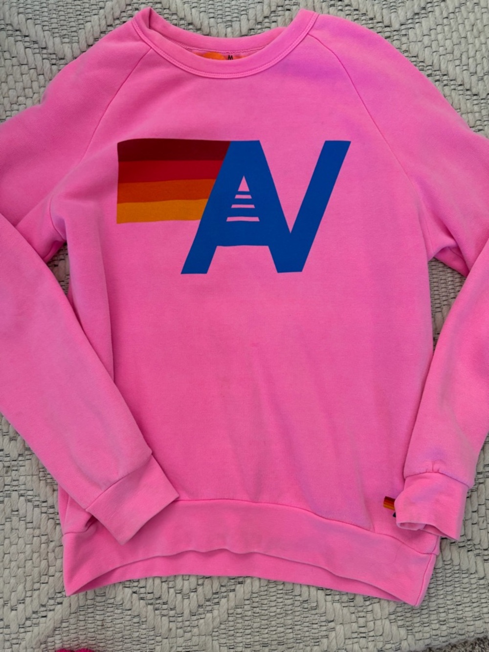 Aviator Nation Neon Pink crew - Excellent like new condition!